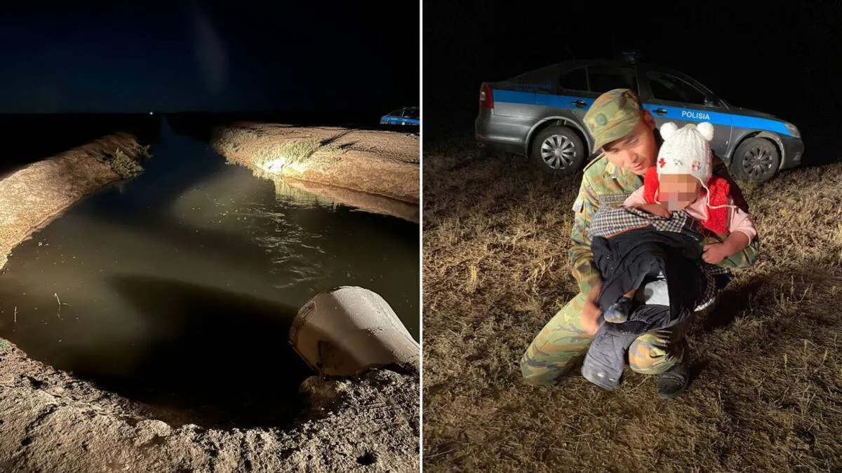 Трехлетняя девочка заблудилась ночью в степи ЗКО