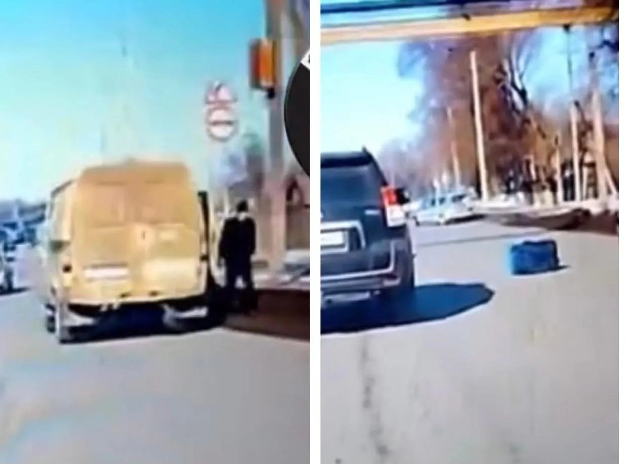 Инкассаторы выронили сумку на дороге в Уральске