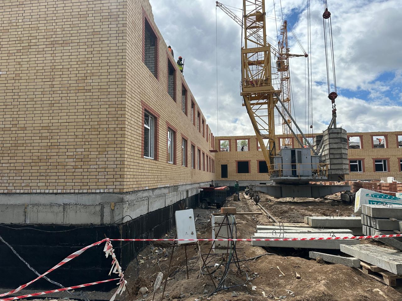 На каком этапе строительства СОШ №8 в Уральске