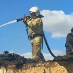 Крупный пожар тушили с помощью поезда в Актюбинской области