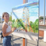Художница из Аксая приняла участие на фестивале «JAIYQ JASTARY»