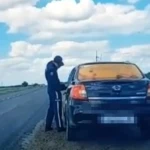 В ЗКО водитель нарушил ПДД при сопровождении школьного автобуса
