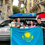 Семья из Атырау на своем авто доехала до Парижа ради Олимпиады