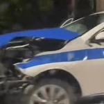 Camry столкнулась с патрульной машиной в Уральске