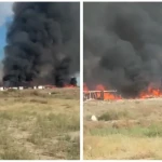 Возгорание произошло в вахтовом городке на Тенгизе