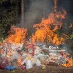 Спасатели ЗКО напомнили, как правильно сжигать мусор во дворе