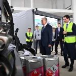 Президент ознакомился с ходом строительства автомобильного завода KIA