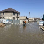 Дачи топит в районе Телецентра в Уральске