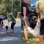 Лежащую посреди проезжей части женщину сняли на видео в Уральске