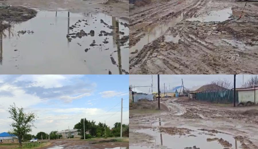 Асфальт прошёл мимо: жители села в ЗКО жалуются на бездорожье