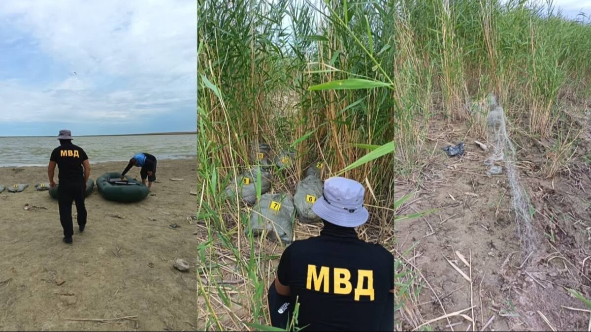 Браконьеров с 17 мешками рыбы задержали на озере в Актюбинской области
