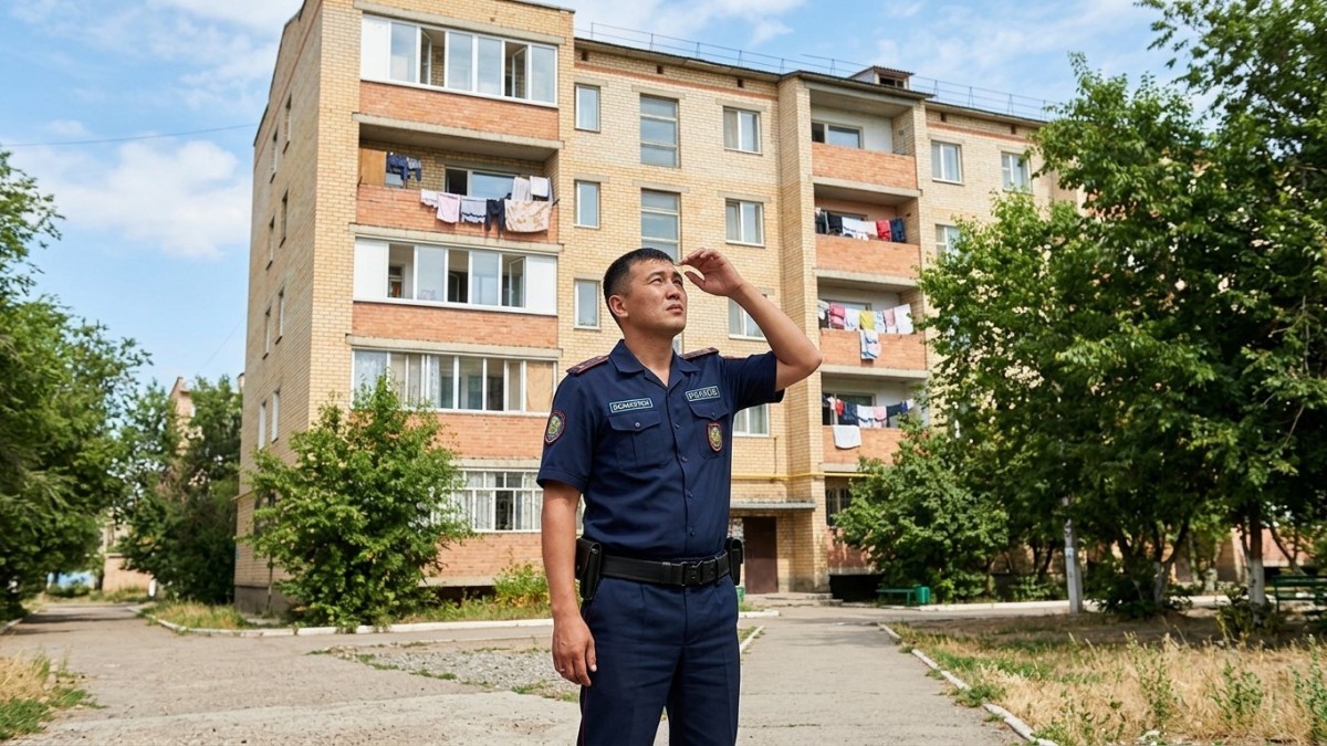 В Уральске участковый спас 4-летнего ребенка, сидевшего на подоконнике пятого этажа