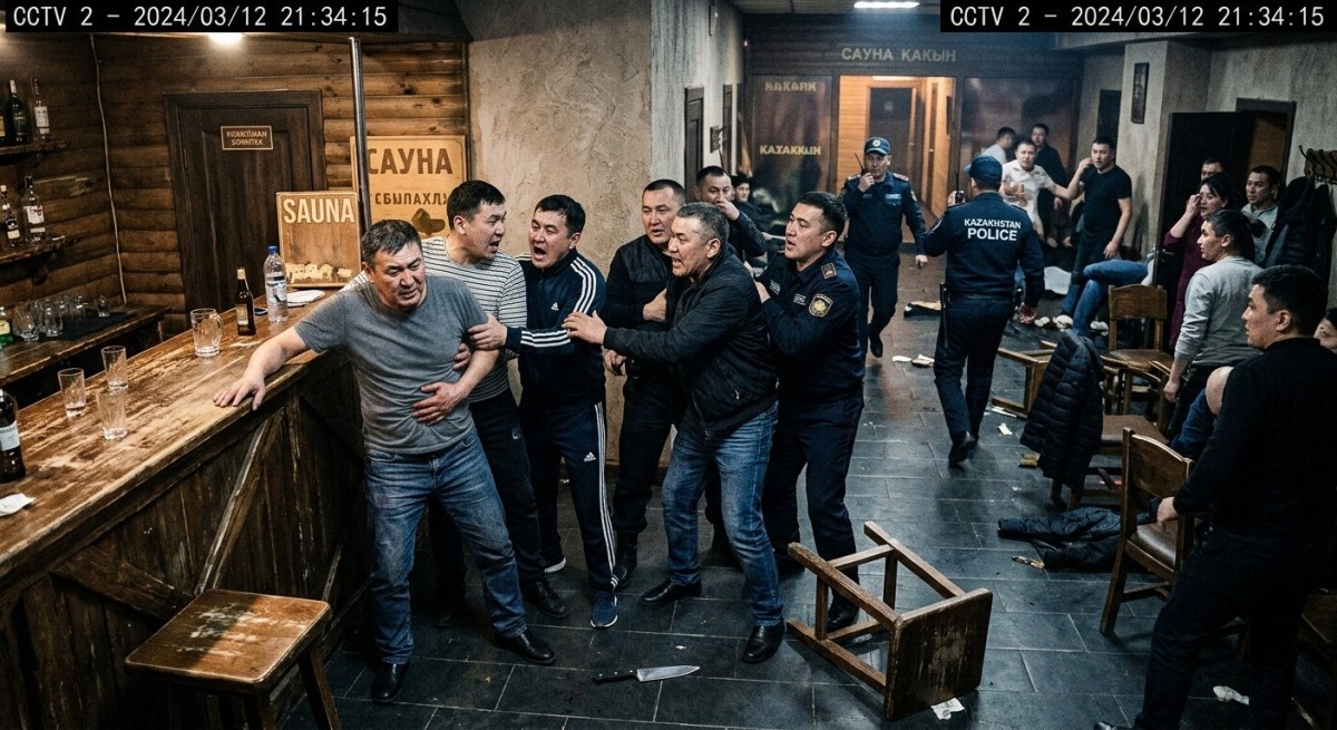 Видео конфликта в банном комплексе распространяется в ЗКО
