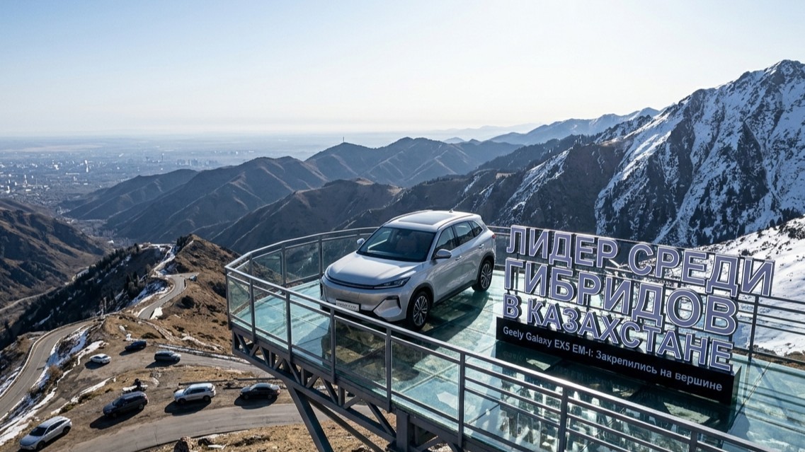 Закрепились на вершине: Geely Galaxy EX5 EM-i удерживает лидерство среди гибридов в Казахстане
