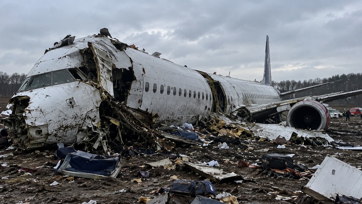 Самолёт рухнул на жилые дома во время грозы: погибли 153 человека