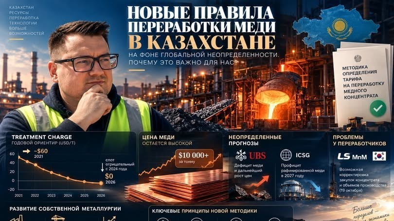 Казахстан меняет правила переработки меди: аналитика Юрия Масанова