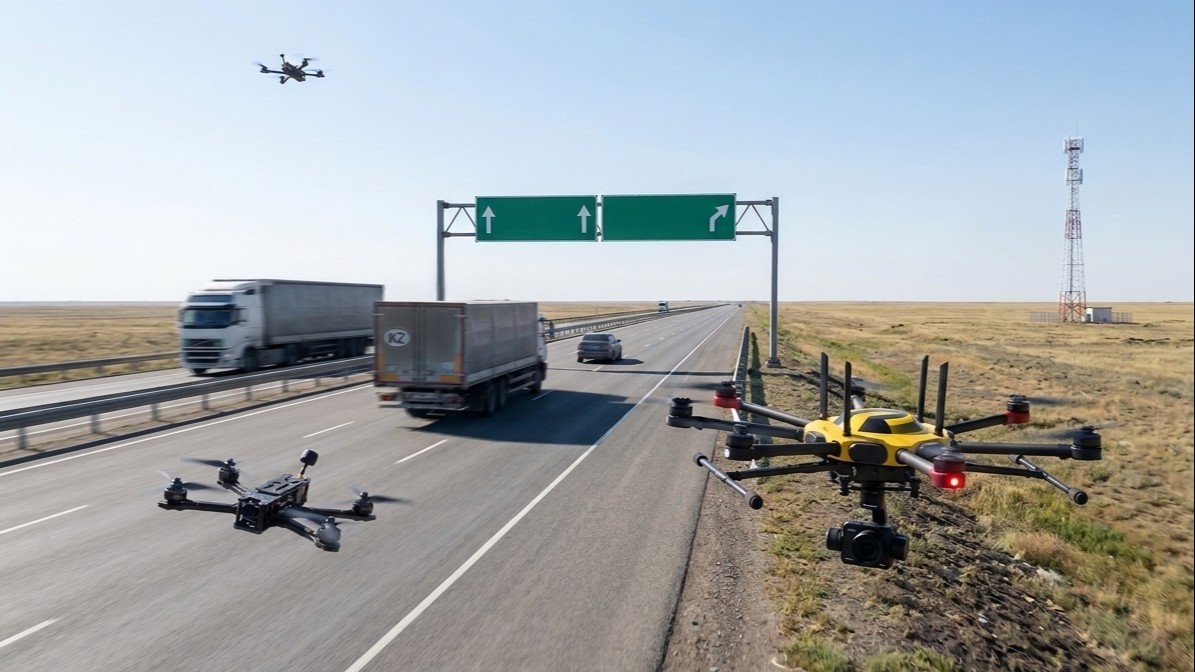 Более 600 нарушений ПДД выявили с помощью дронов на трассах Атырау