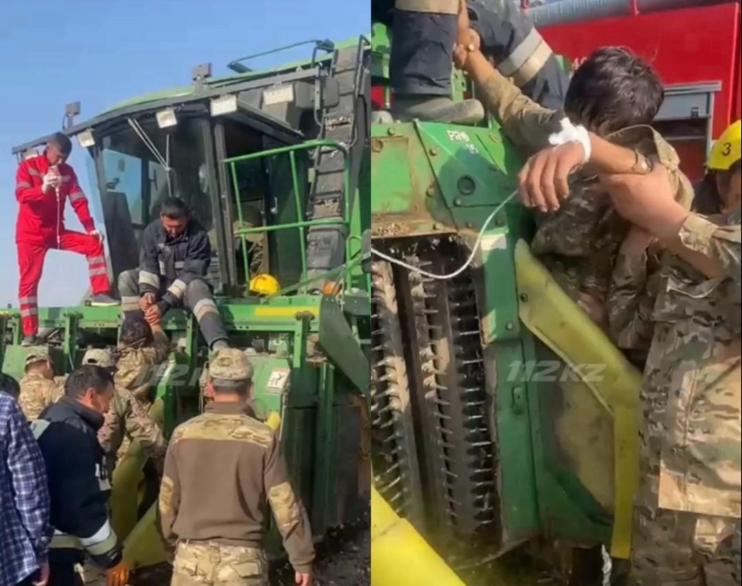 Жасөспірімнің аяғы комбайнның орағына қысылып қалды