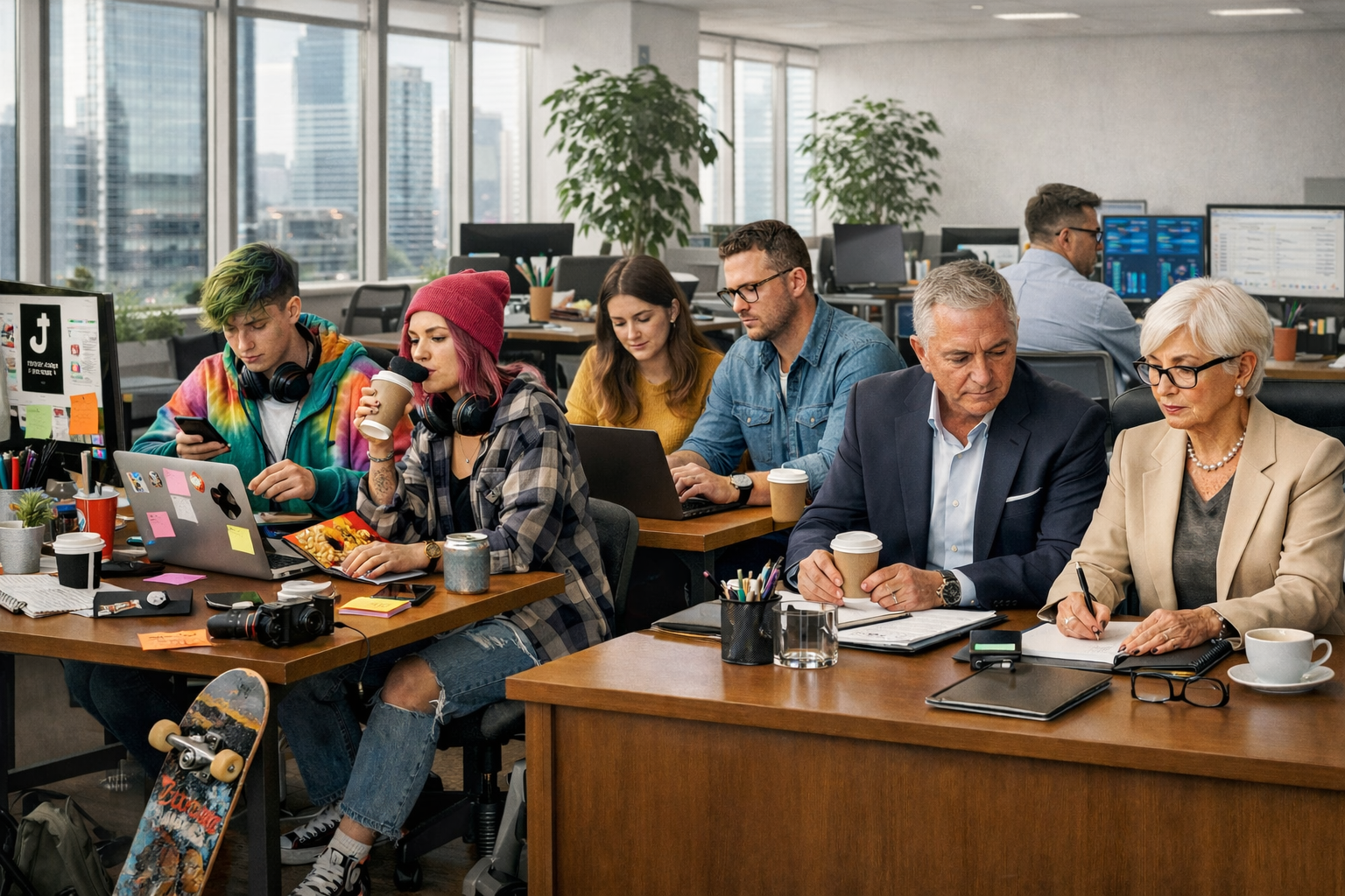 Как разные поколения казахстанцев работают вместе