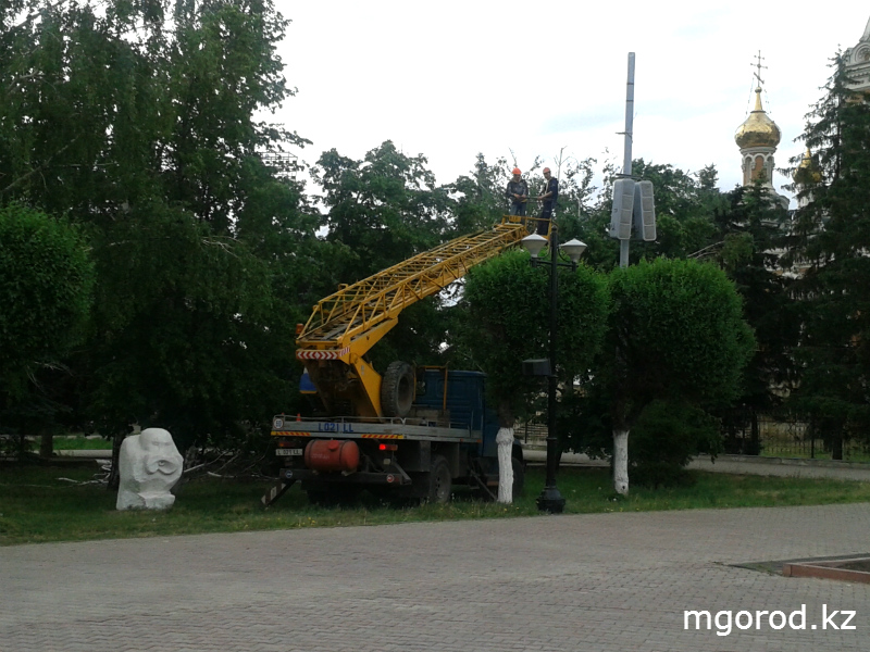 В Уральске срубают сухие деревья