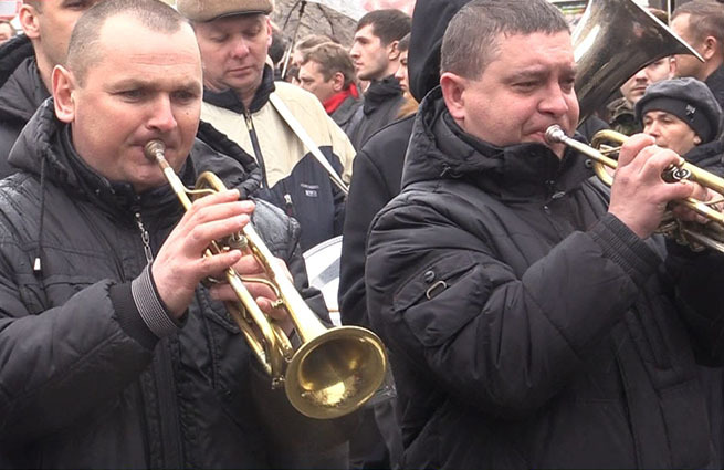 В Ровно активисты «Правого сектора» похоронили Сашко Билого