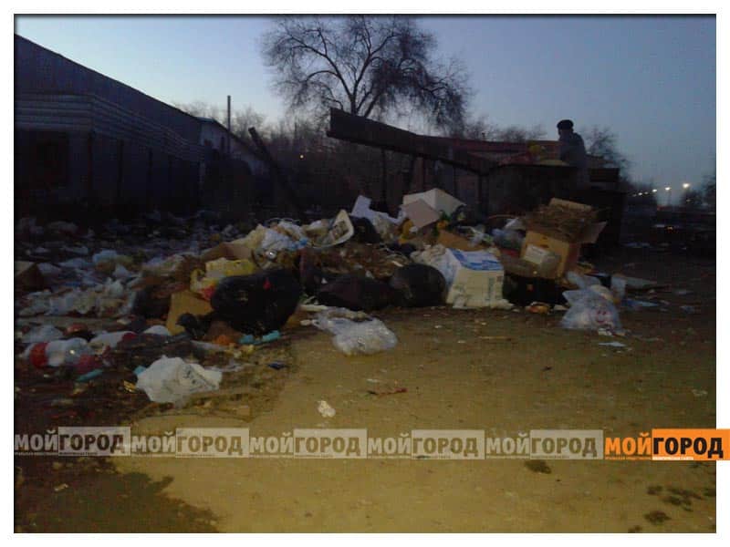 В Уральске мусор из контейнеров вывозят только в центре города