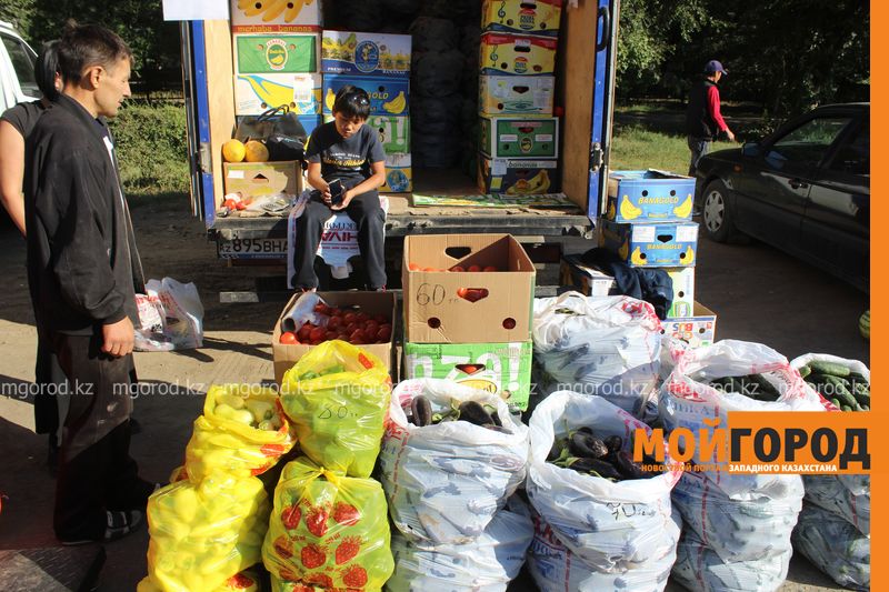 В Уральске в центре города прошла первая ярмарка сельхозпродукции