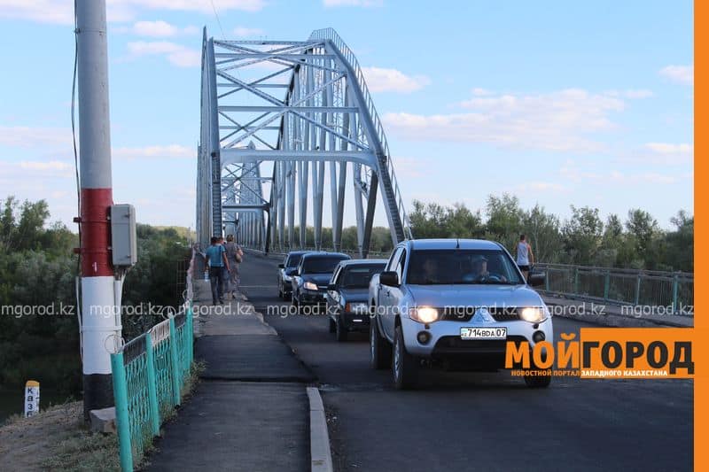 Мост через Урал в сторону аэропорта открыт
