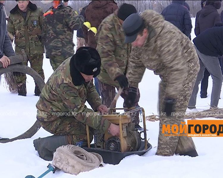 В Уральске рыбинспекторы спасают рыбу от кислородного голодания