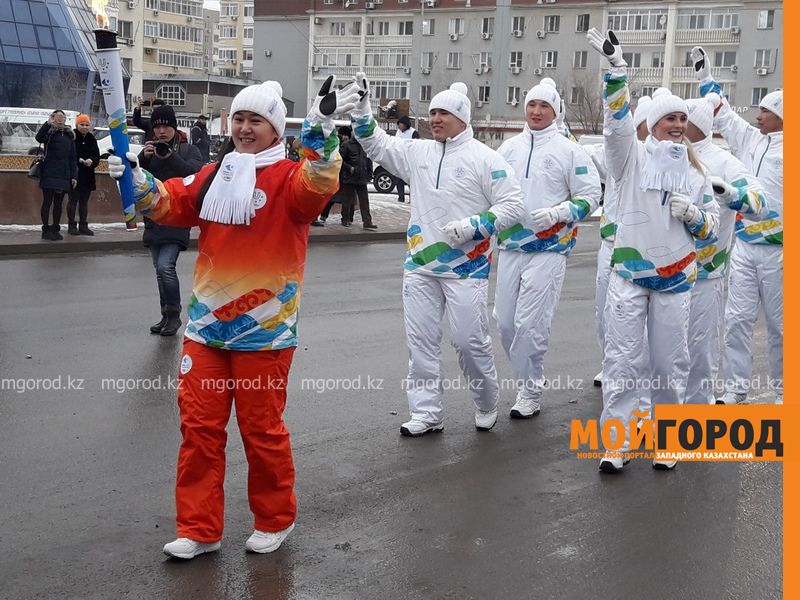 Огонь Универсиады в Атырау доставили с Кашагана