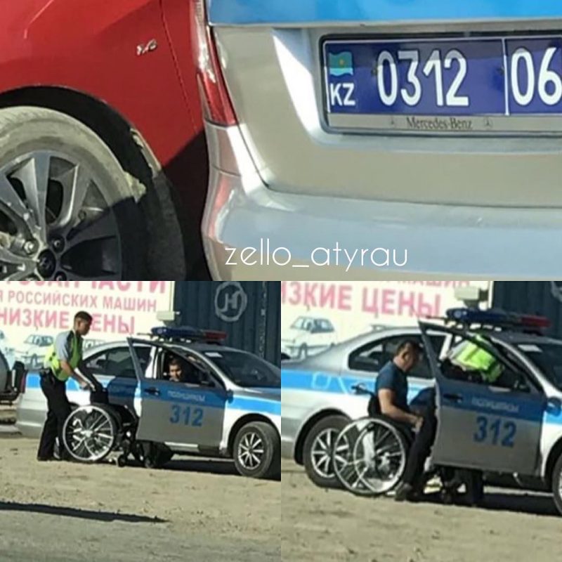 Поступок дорожного полицейского удивил жителей Атырау