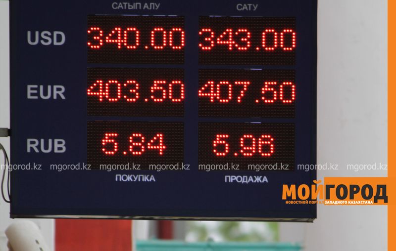 В обменниках Уральска доллар продают по 343 тенге