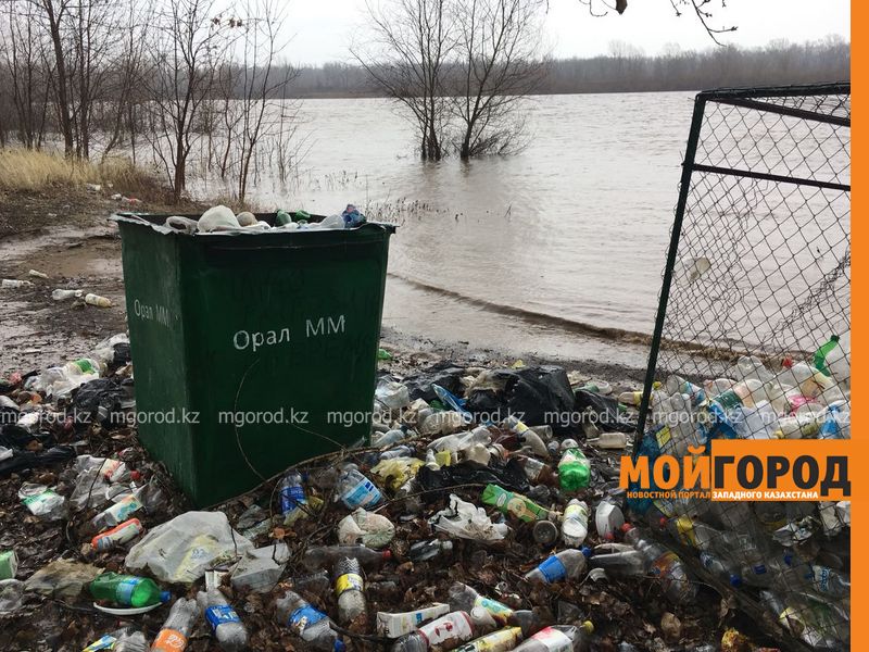 Жители Уральска пожаловались на грязные берега водоемов