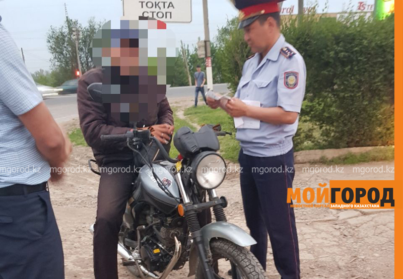 Обкуренный мотоциклист совершил ДТП в Уральске