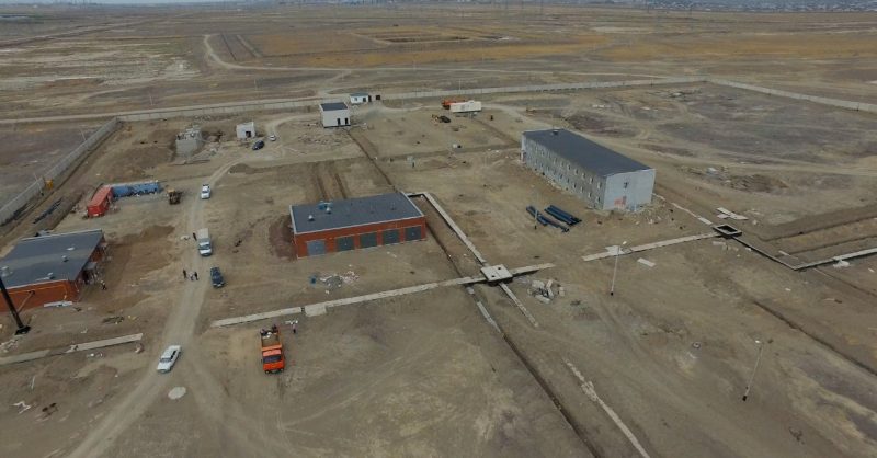 В Атырау идет строительство новой системы канализационно-очистных сооружений