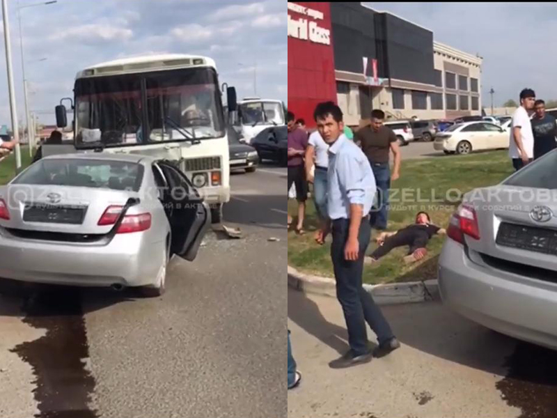 В Актобе подросток на Toyota Camry совершил ДТП