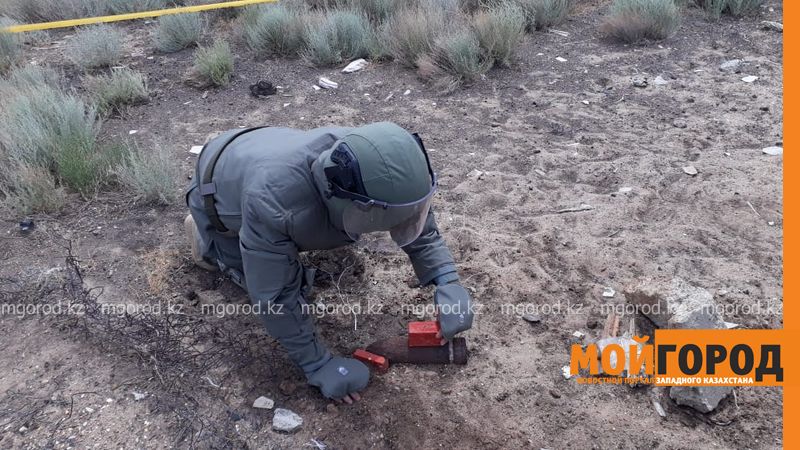Мину нашли во дворе частного дома в Уральске