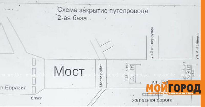 Движение автотранспорта по путепроводу перекроют в Уральске