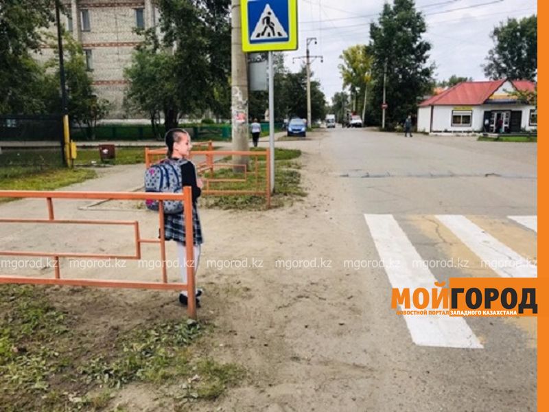 Оралда мектеп жанындағы жолдар таңбалануда