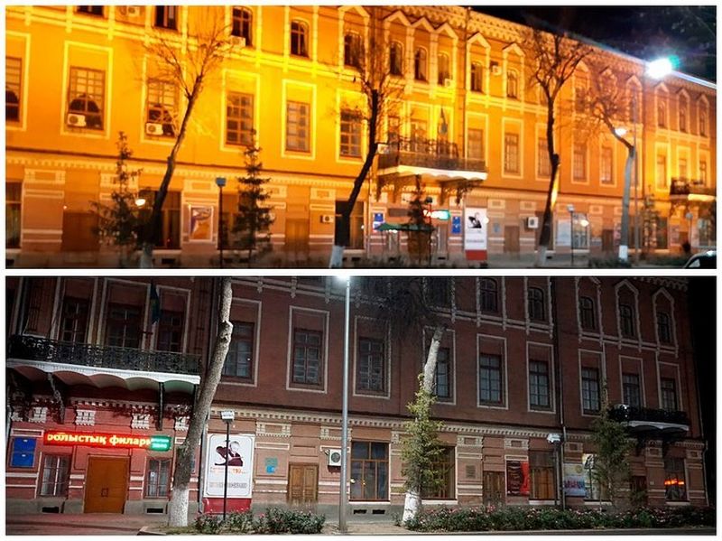 Орал қаласында 18 ғимарат жарықтандырылды