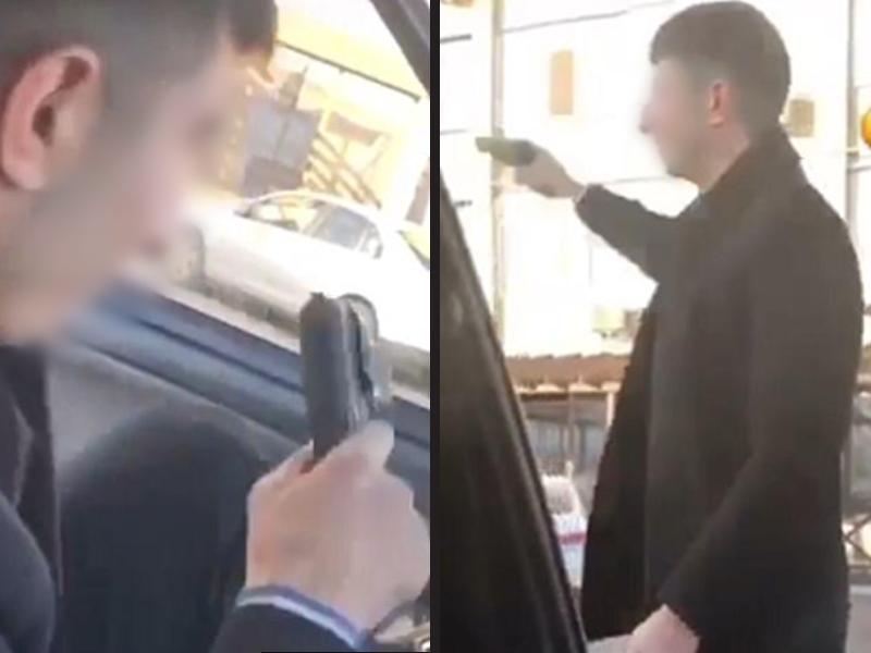 Участник свадебного кортежа «стрелял» на проспекте в Уральске (видео)