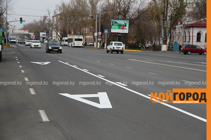 Выделенная полоса движения для автобусов начала функционировать в Уральске