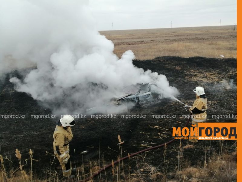 Легковой автомобиль сгорел в ЗКО