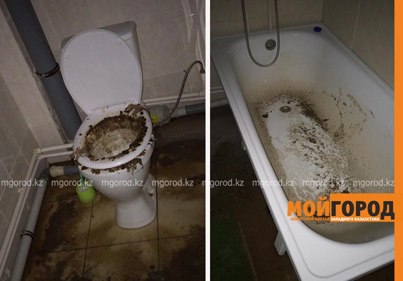 Фекалиями затопило квартиру в новостройке в Уральске