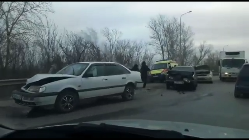 Массовое ДТП произошло в Уральске