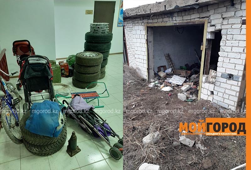 Пять гаражей обворовали в микрорайоне Уральска