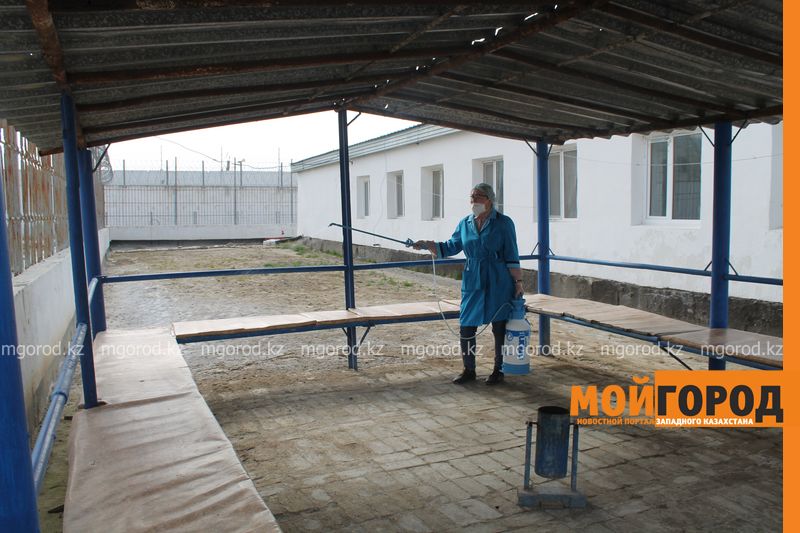 Масштабная дезинфекция от коронавируса прошла в исправительных учреждениях Атырауской области