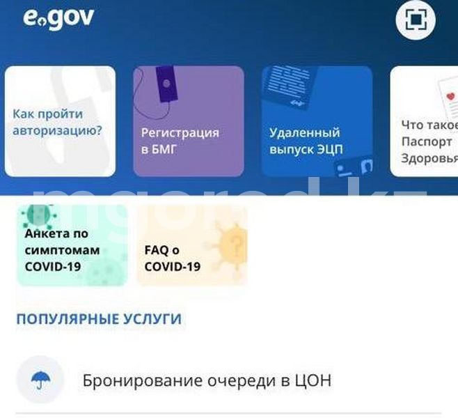 Казахстанцы могут забронировать очередь в ЦОН и спецЦОН в приложении eGovMobile