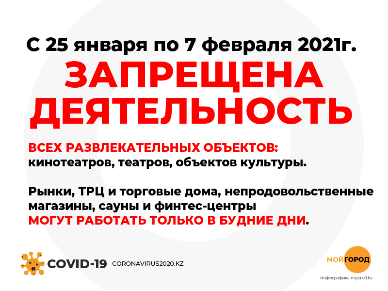 Какие объекты не будут работать в Уральске в эти выходные