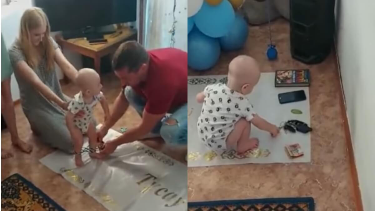 Русская семья провела своему ребенку «Тусау кесу»